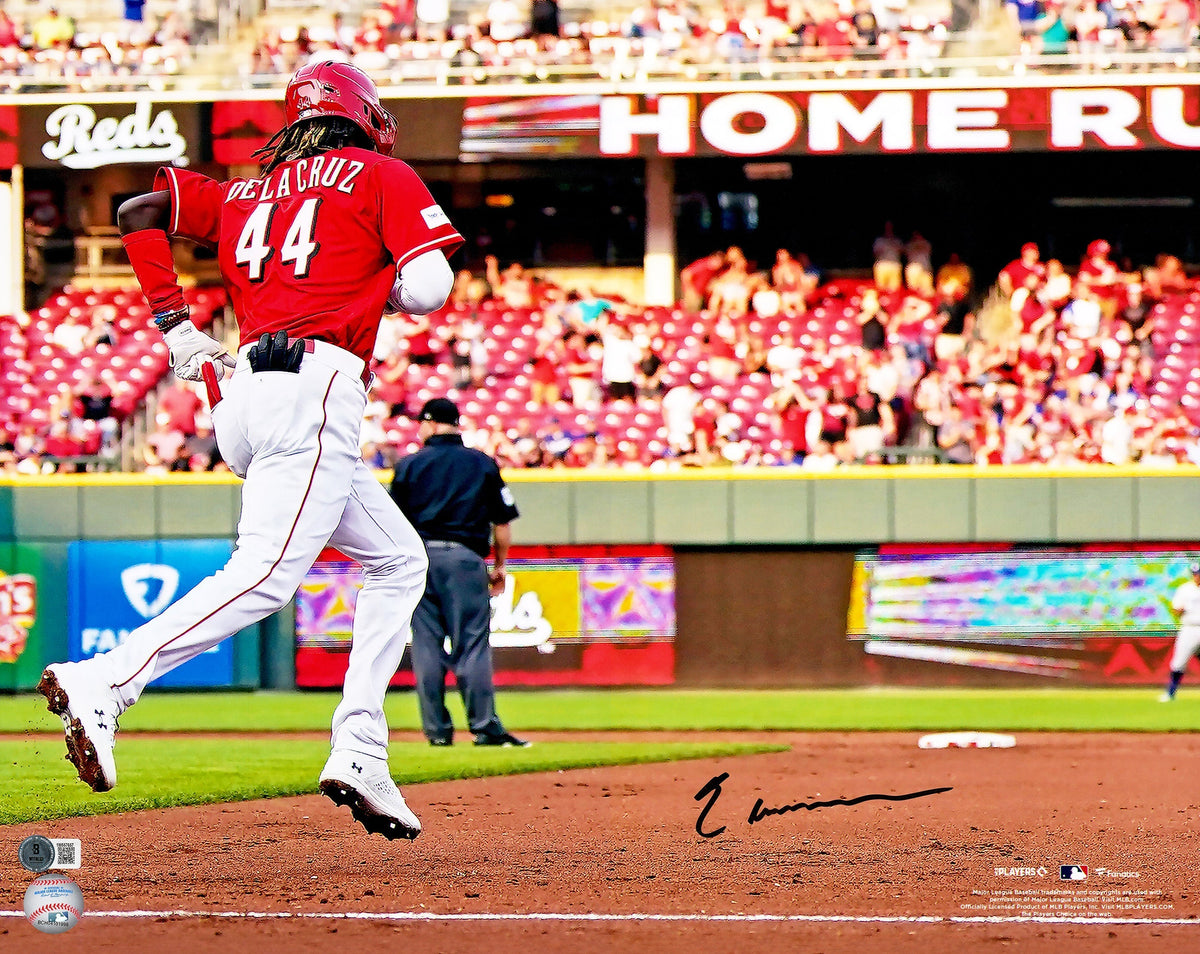 Elly De La Cruz Autographed 16X20 Photo Cincinnati Reds Home Run Trot Beckett Bas Witness