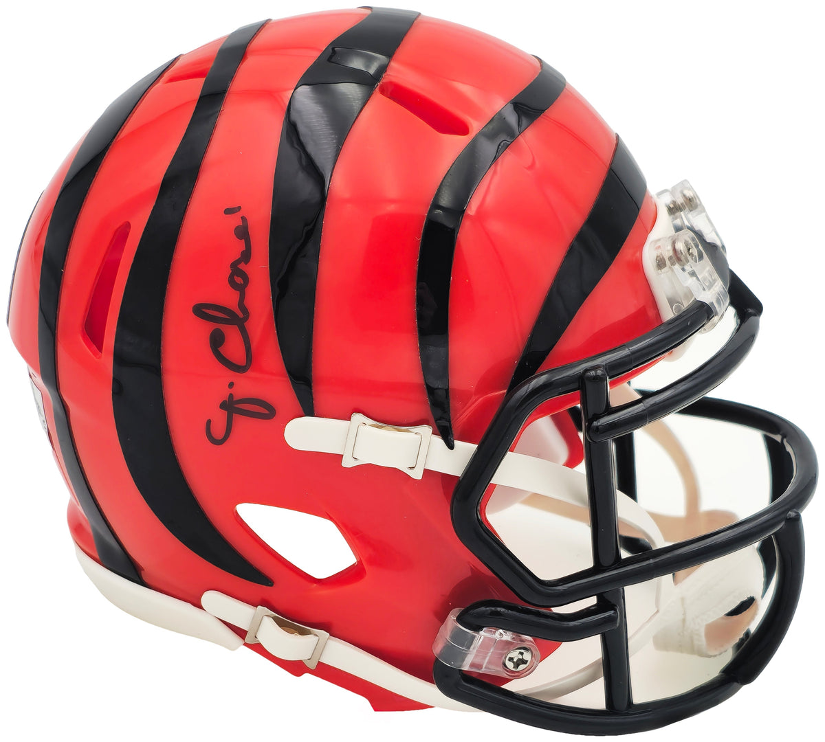 Ja'marr Chase Autographed Cincinnati Bengals Orange Speed Mini Helmet Beckett Bas Witness