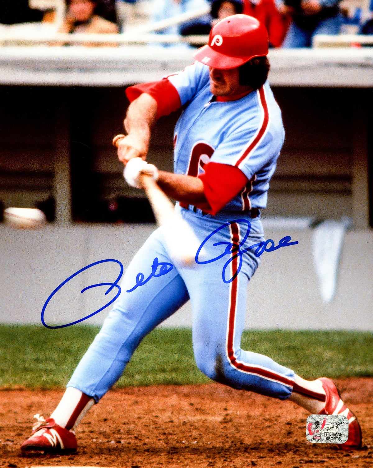 Pete Rose Autographed 8X10 Photo Philadelphia Phillies Pr Holo