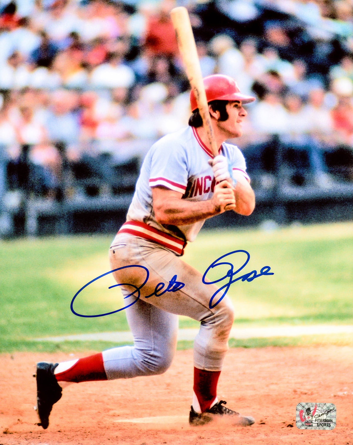 Pete Rose Autographed 8X10 Photo Cincinnati Reds Pr Holo