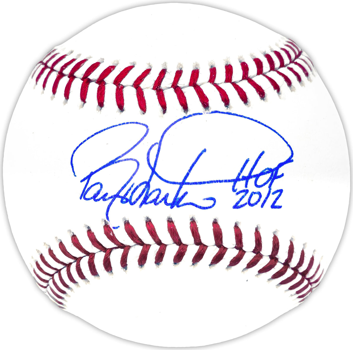 Barry Larkin Autographed Official MLB Baseball Cincinnati Reds "Hof 2012" Beckett Bas Witness
