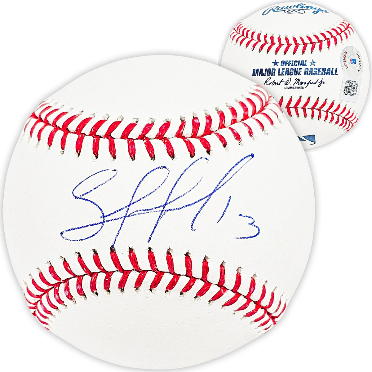 Salvador Perez Autographed Official MLB Baseball Kansas City Royals Beckett Bas Witness Stock #216048