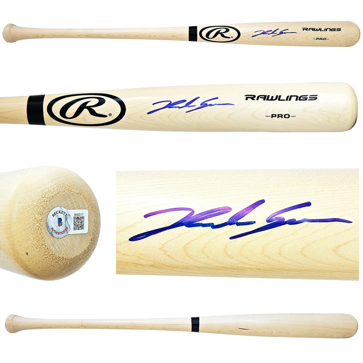 Nolan Gorman Autographed Blonde Rawlings Pro Bat St. Louis Cardinals Beckett Bas Qr Stock #216037