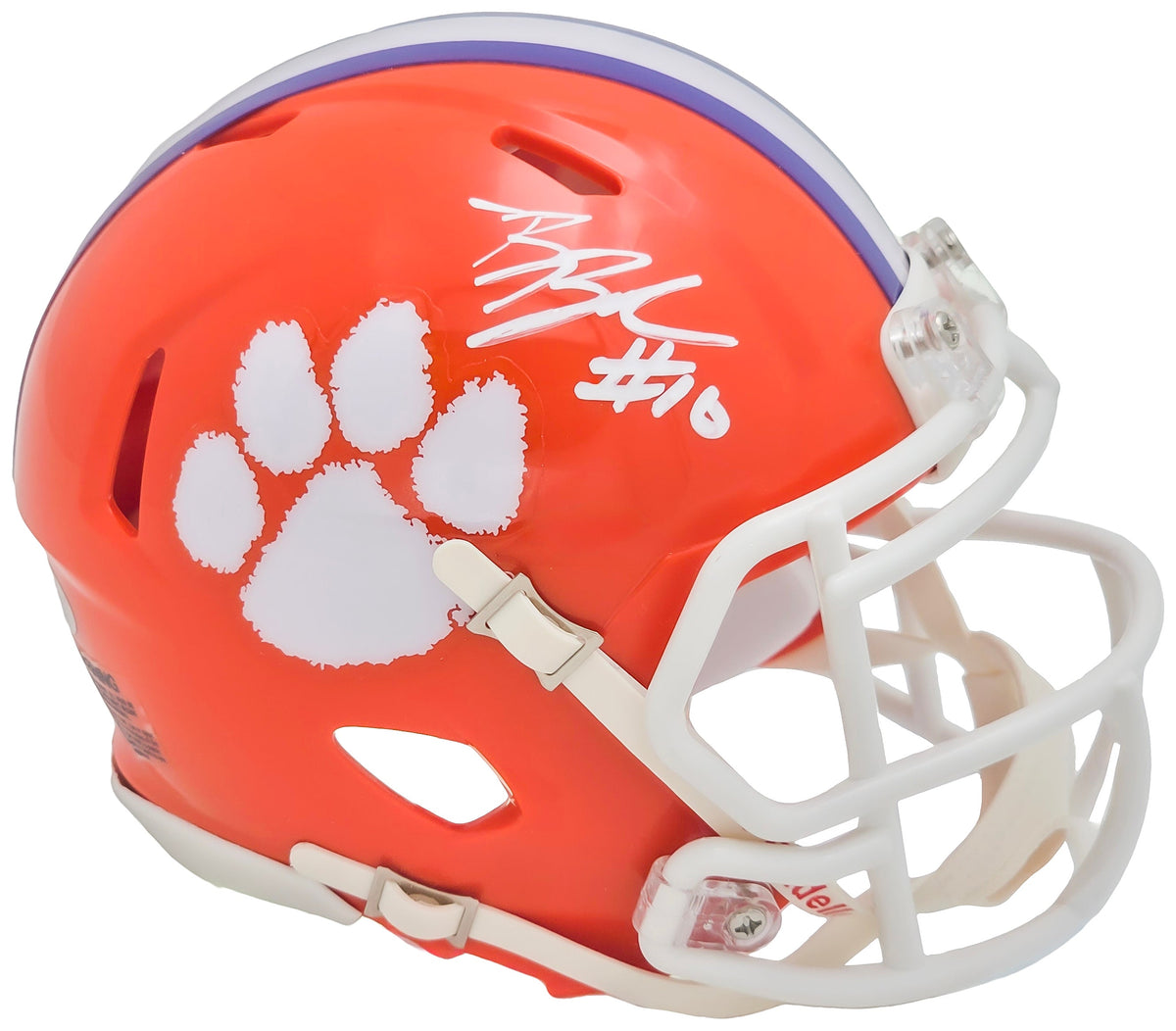 Ben Boulware Autographed Clemson Tigers Orange Speed Mini Helmet Mcs Holo Stock #216122