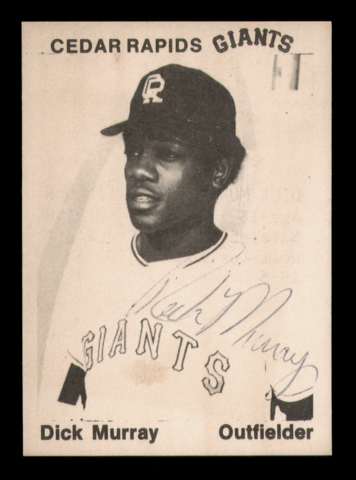 Dick Murray Autographed 1976 Tcma Rookie Card Cedar Rapids Giants