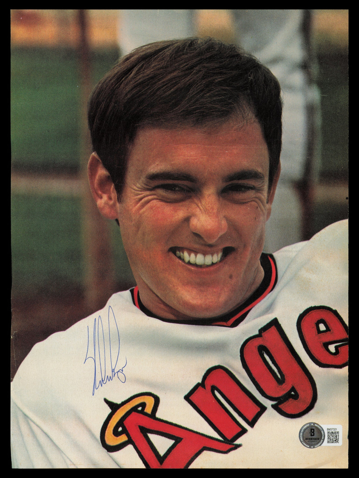 Nolan Ryan Autographed 8X11 Magazine Page Photo California Angels Beckett Bas Qr #Bm37321