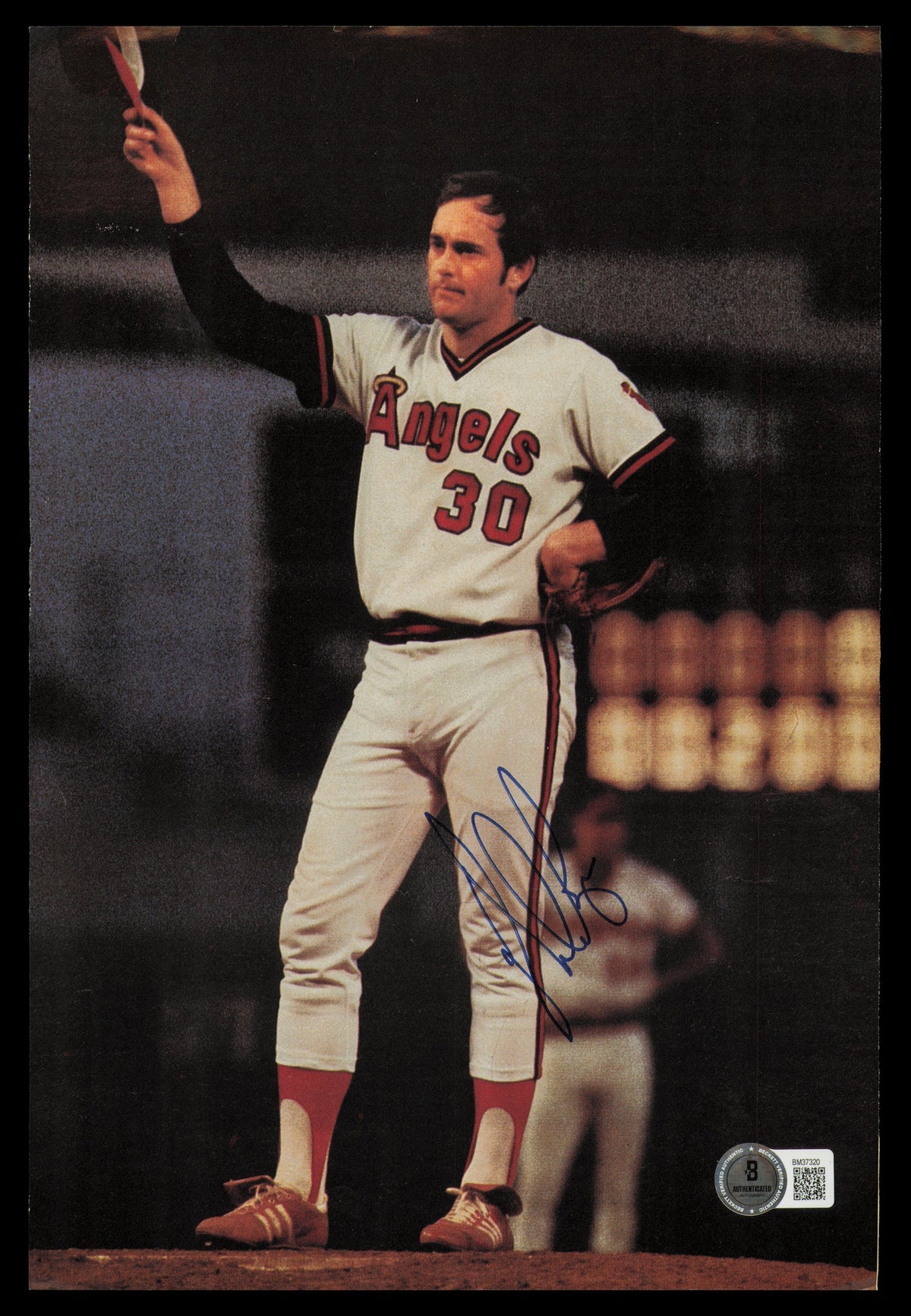 Nolan Ryan Autographed 8X11 Magazine Page Photo California Angels Beckett Bas Qr #Bm37320