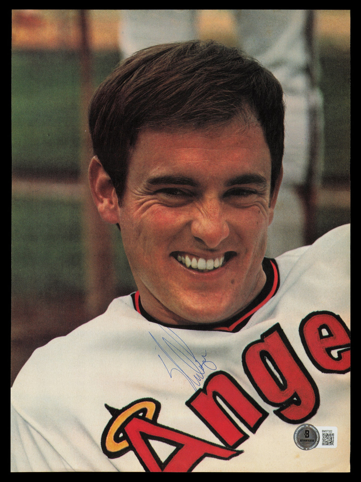 Nolan Ryan Autographed 8X11 Magazine Page Photo California Angels Beckett Bas Qr #Bm37322
