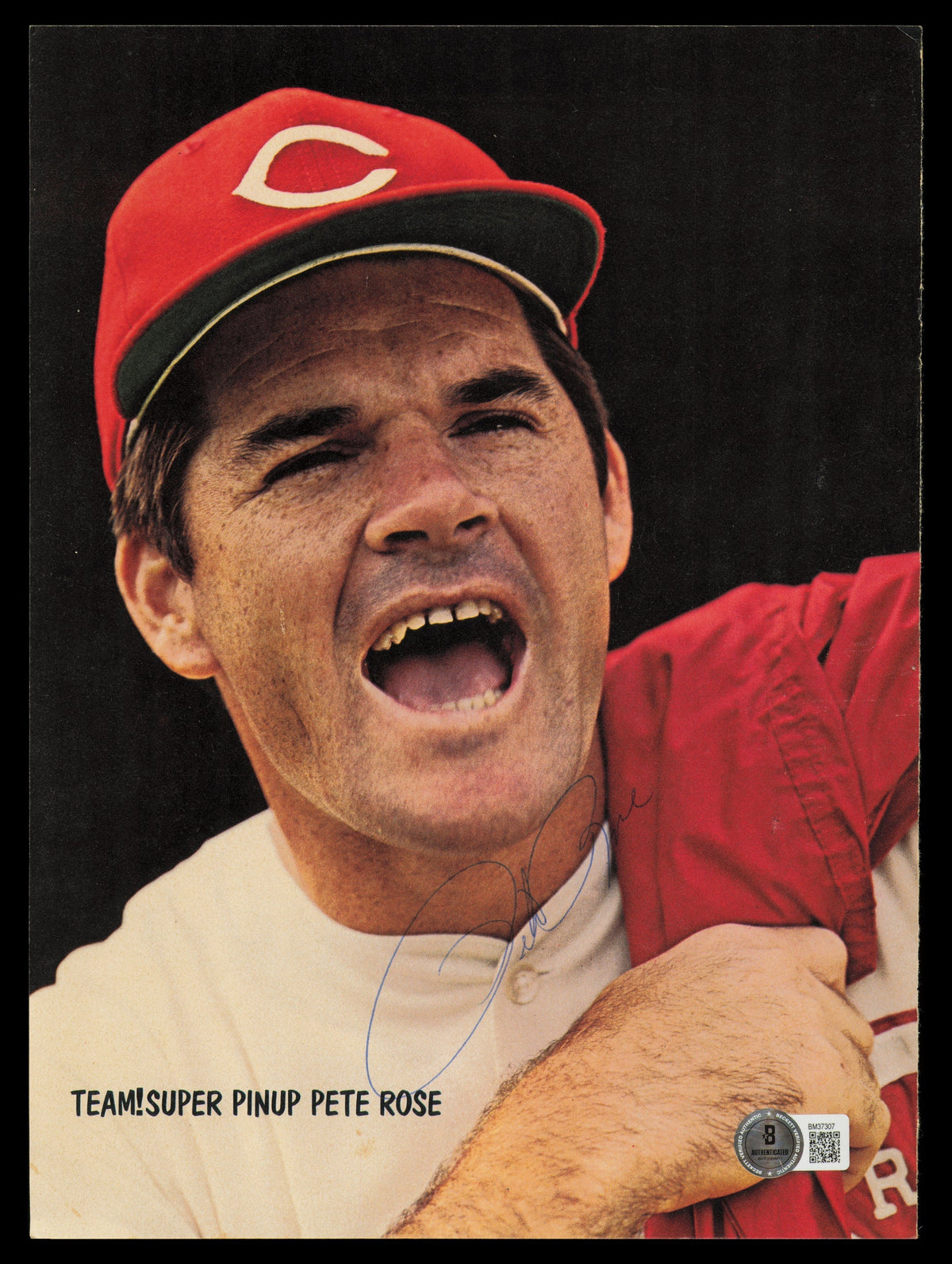 Pete Rose & Boog Powell Autographed 8.5X11.5 Magazine Page Photo Beckett Bas Qr #Bm37307
