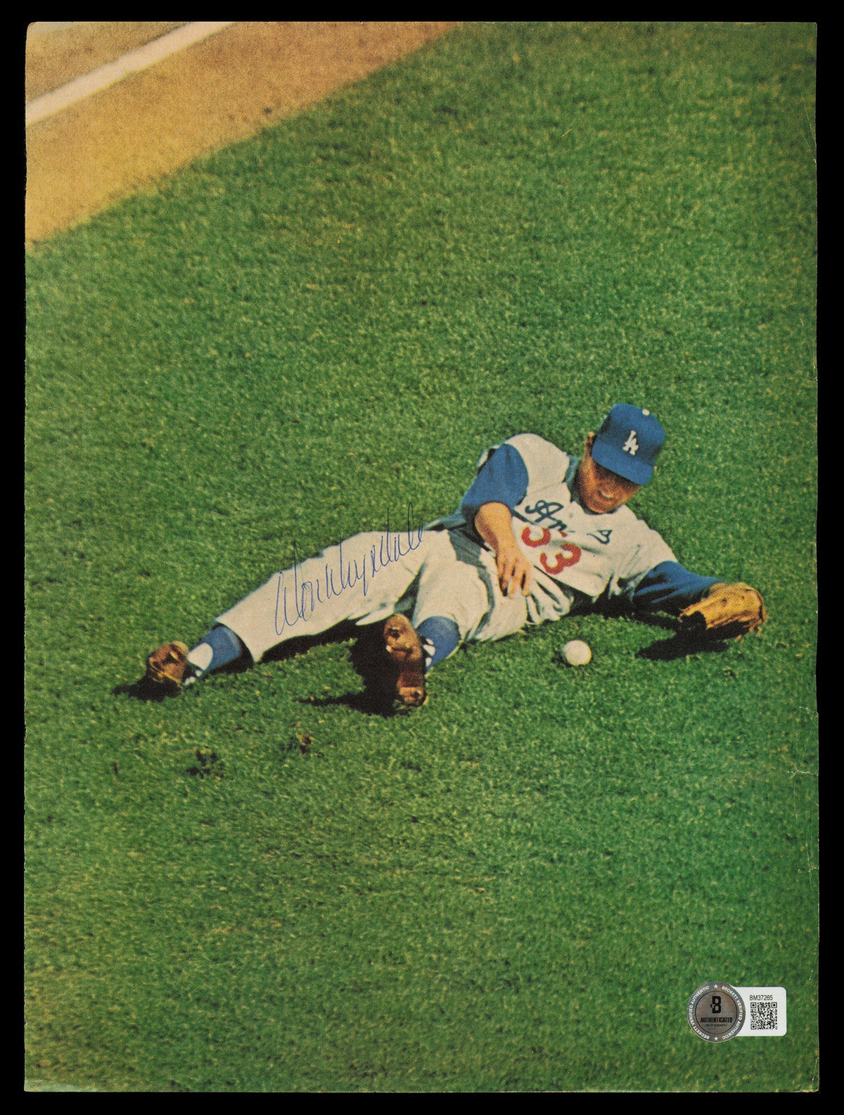 Don Drysdale Autographed 8.5X11.5 Magazine Page Photo Los Angeles Dodgers Beckett Bas Qr #Bm37265