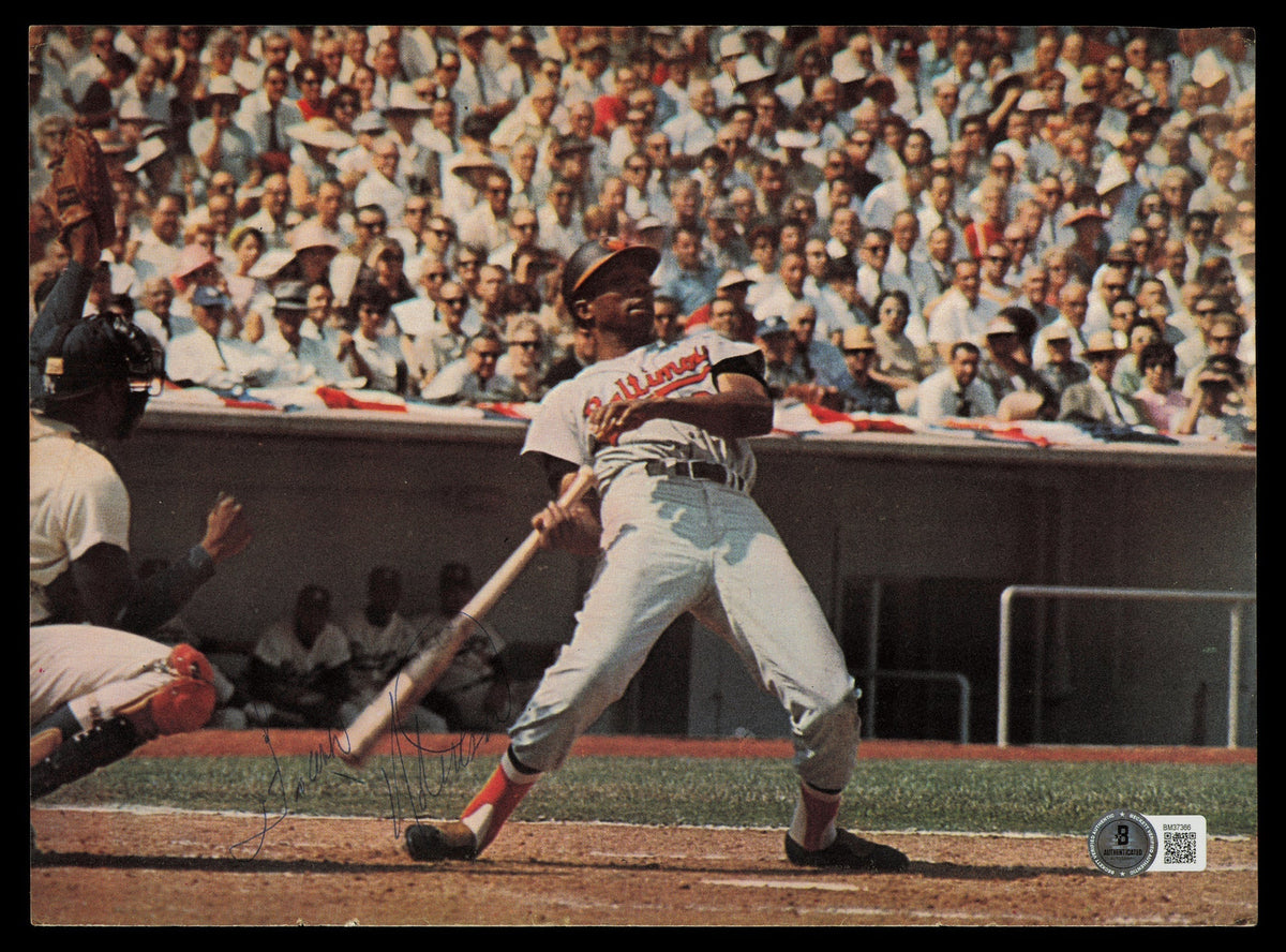 Frank Robinson Autographed 8X11 Magazine Page Photo Baltimore Orioles Beckett Bas Qr #Bm37366