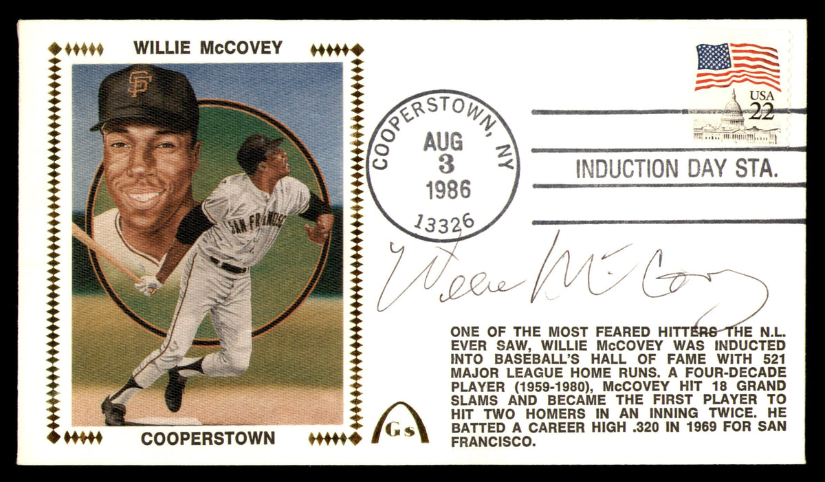 Willie Mccovey Autographed 1986 First Day Cover San Francisco Giants