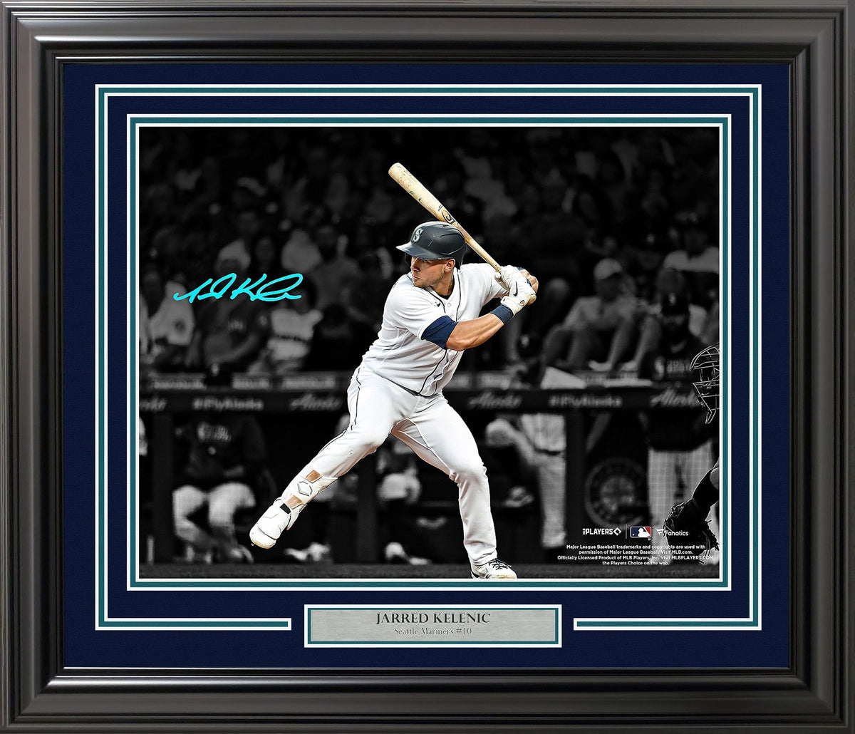 Jarred Kelenic Autographed Framed 16X20 Photo Seattle Mariners Beckett Bas Qr Stock #215847
