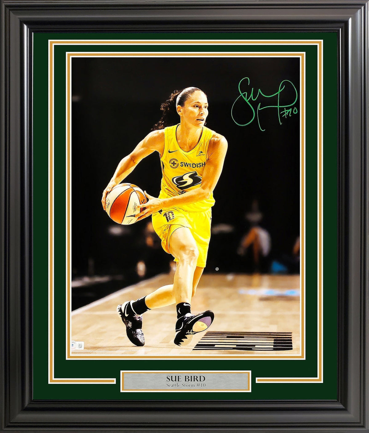 Sue Bird Autographed Framed 16X20 Photo Seattle Storm Beckett Bas Qr Stock #215849