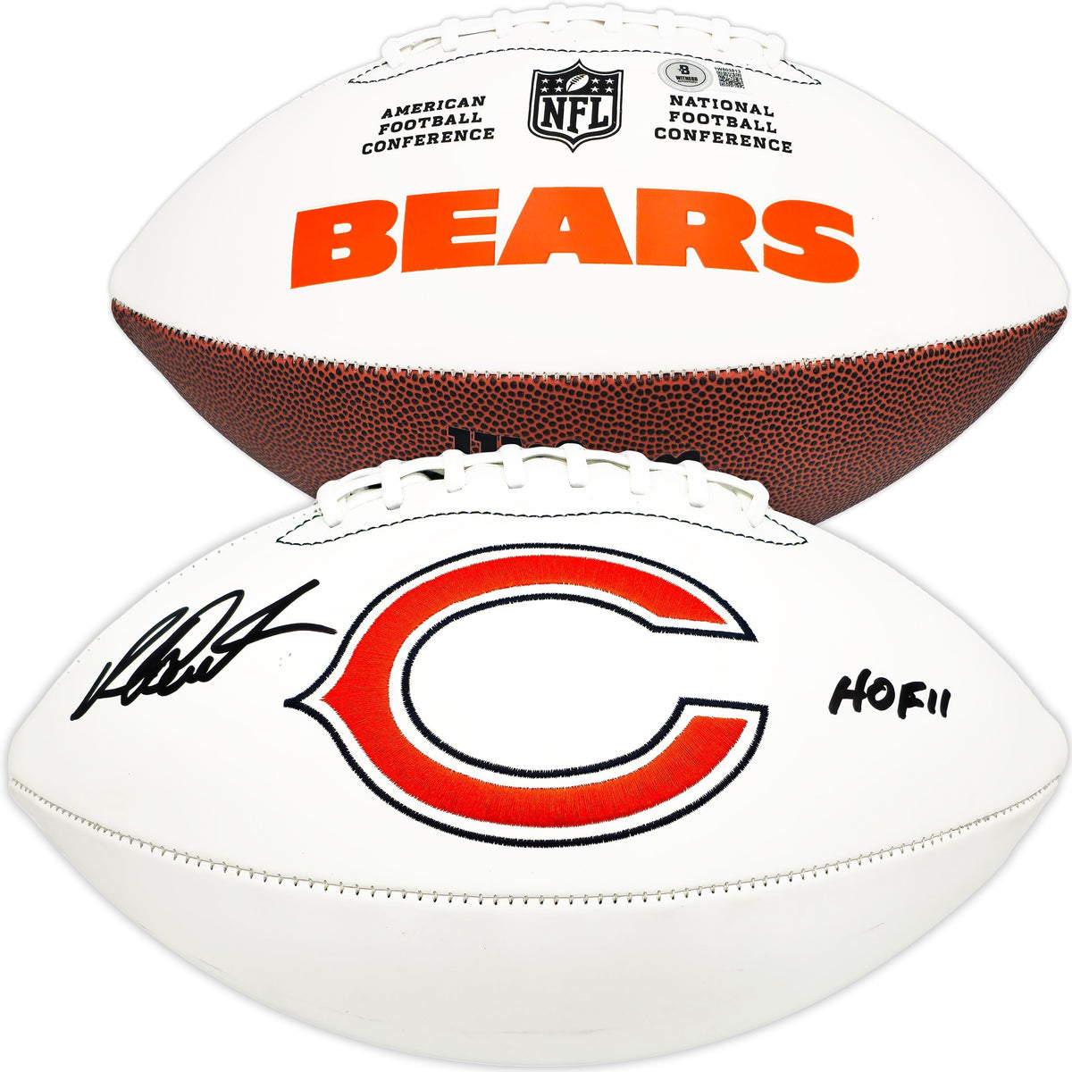 Richard Dent Autographed Speed Football Chicago Bears "Hof 11" Beckett Bas Witness