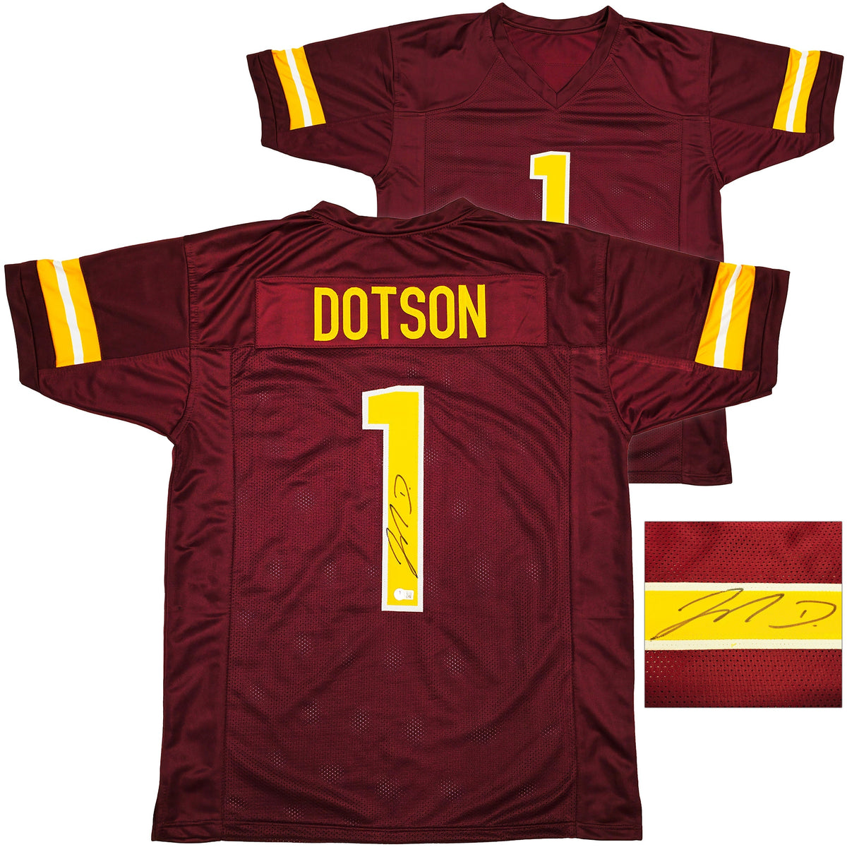 Washington Commanders Jahan Dotson Autographed Maroon Jersey Beckett Bas Witness