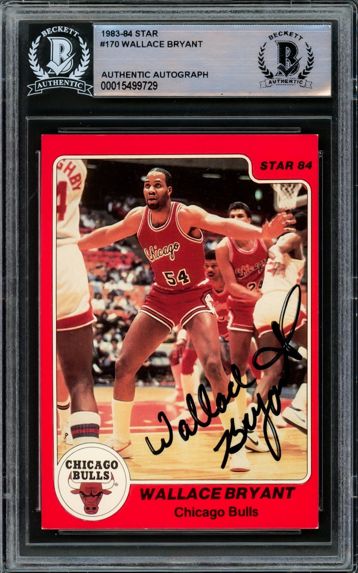 Wallace Bryant Autographed 1983-84 Star Card #170 Chicago Bulls Beckett Bas #15499729