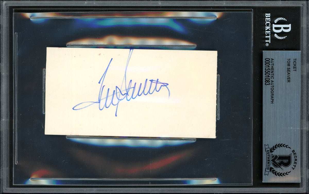 Tom Seaver Autographed 1/24/76 Usc Trojans Ticket New York Mets Beckett Bas #15501083