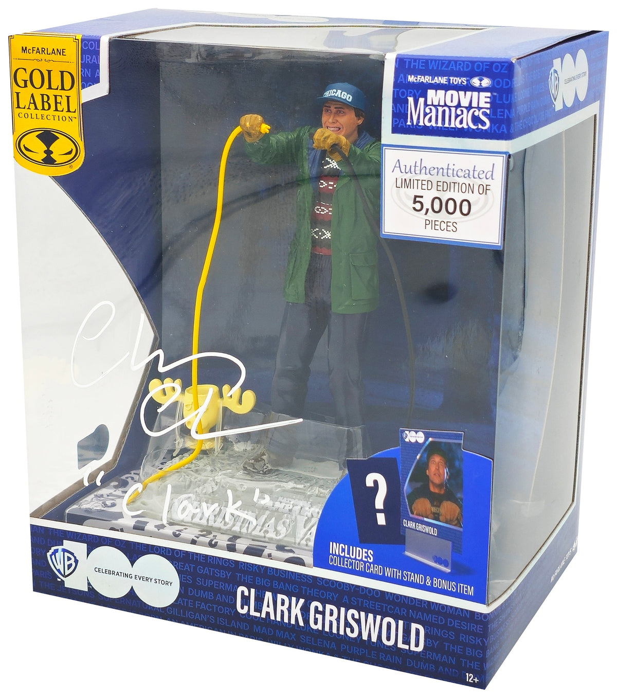 Chevy Chase Autographed Mcfarlane Toys Movie Maniacs Action Figure Christmas Vacation Clark Griswold "Clark" Beckett Bas Witness