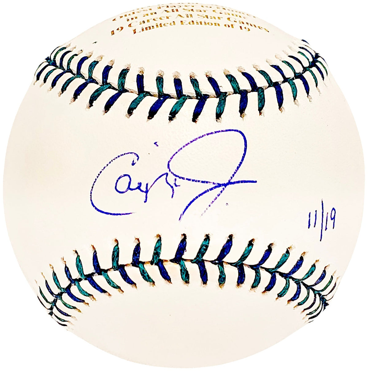 Cal Ripken Jr. Autographed Official 2001 All Star Logo MLB Game Baseball Baltimore Orioles #11/19 Steiner & MLB Holo #Mr028561