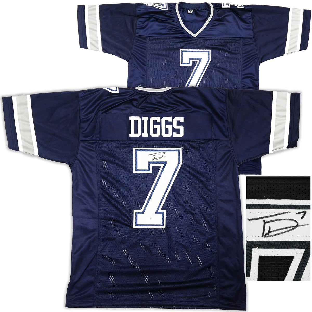 Dallas Cowboys Trevon Diggs Autographed Blue Jersey Tristar