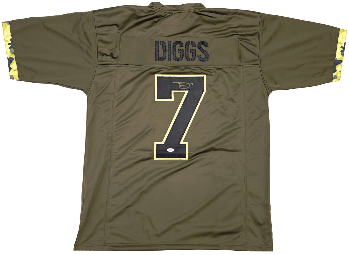 Dallas Cowboys Trevon Diggs Autographed Army Green Jersey PSA/Dna