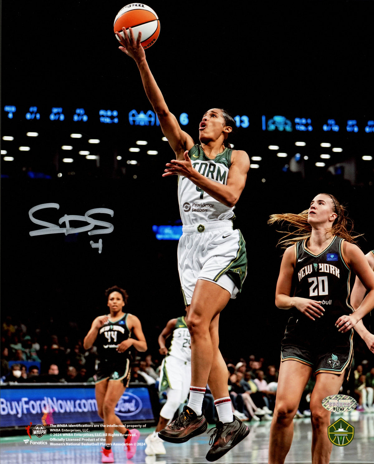 Skylar Diggins-Smith Autographed 8X10 Photo Seattle Storm Mcs Holo