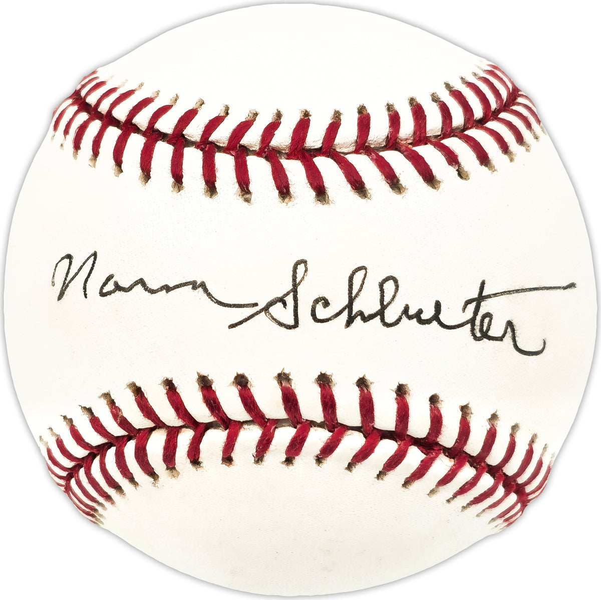Norm Schlueter Autographed Official Al Baseball Chicago White Sox, Cleveland Indians Beckett Bas Qr #Bn13185