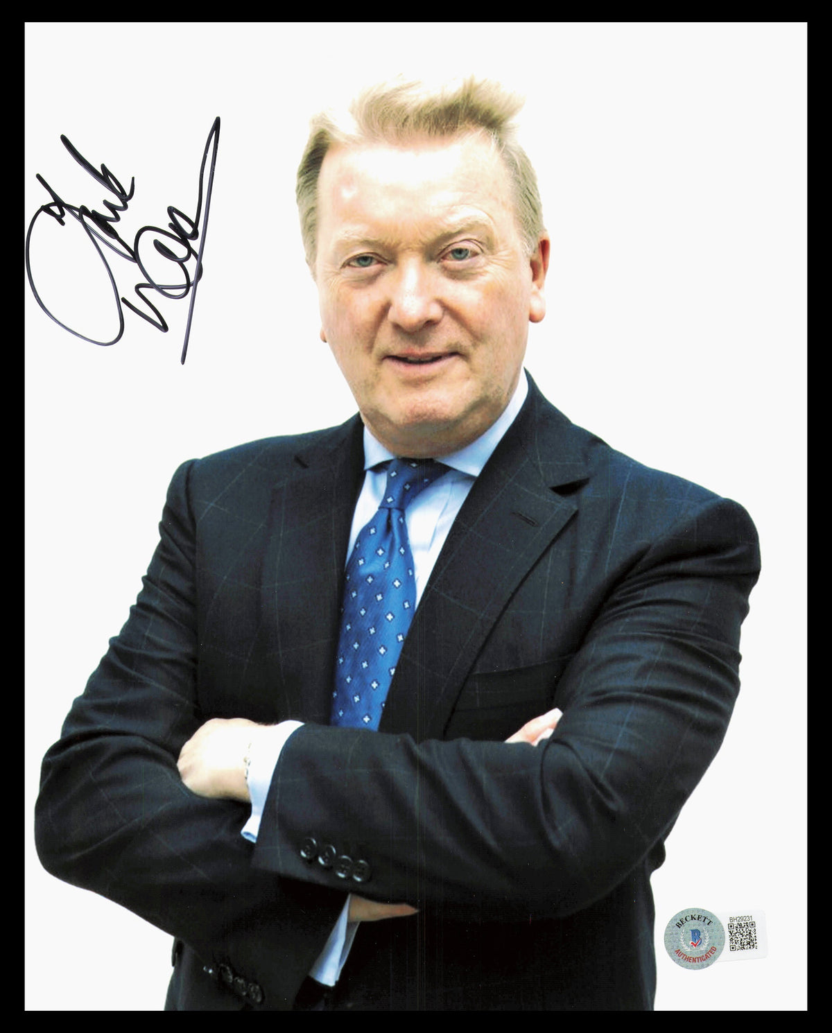 Frank Warren Autographed 8X10 Photo Promoter Beckett Bas Qr #Bh29231