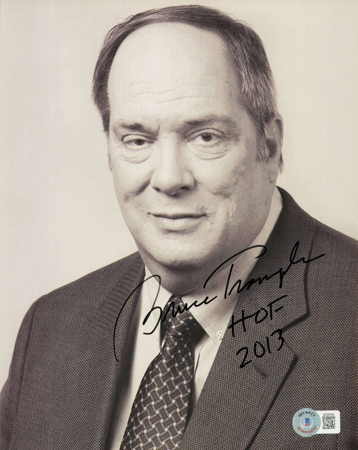 Bruce Trampler Autographed 8X10 Photo Matchmaker "Hof 2013" Beckett Bas Qr #Bh29160