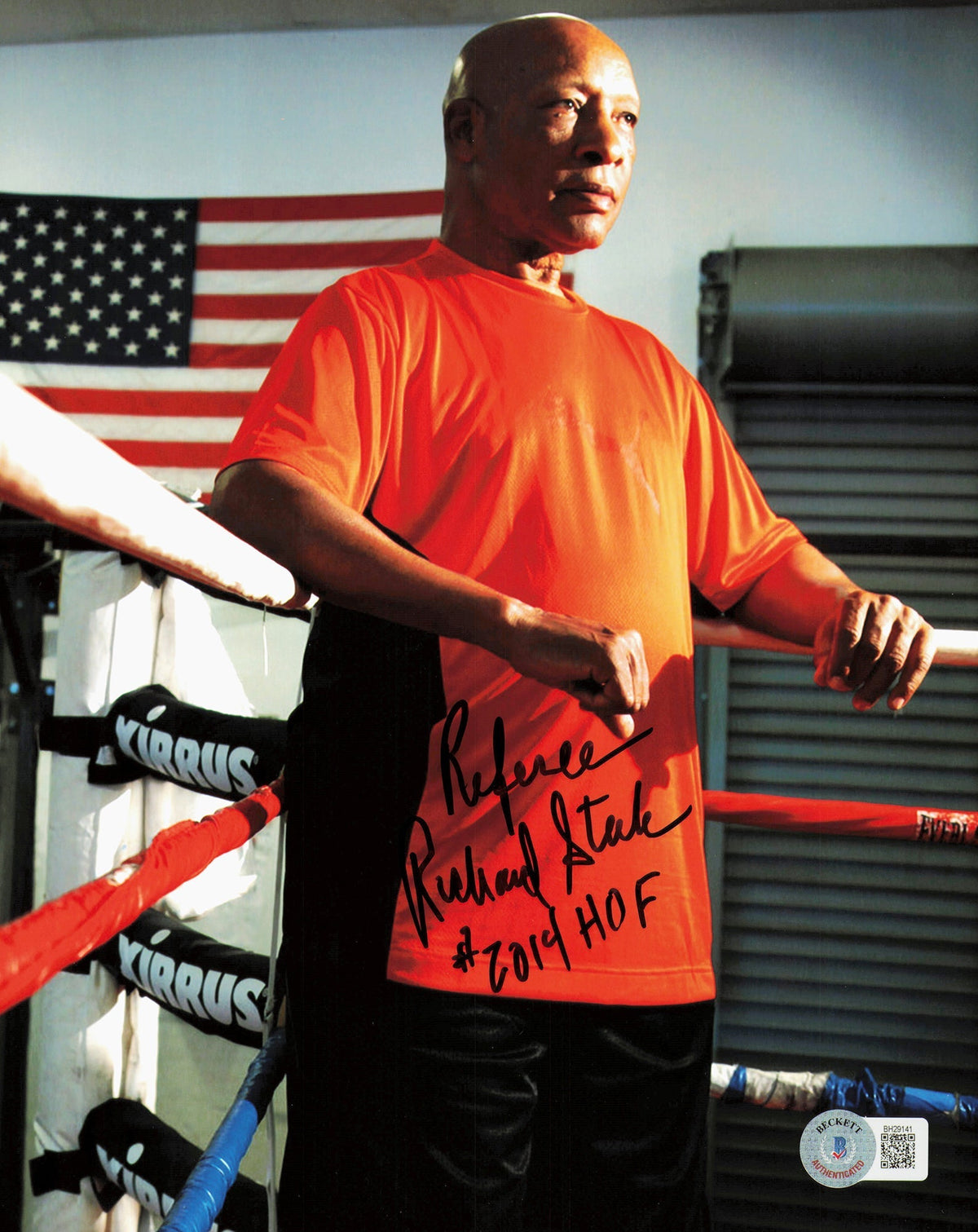 Richard Steele Autographed 8X10 Photo Referee "Hof 2014" Beckett Bas Qr #Bh29141