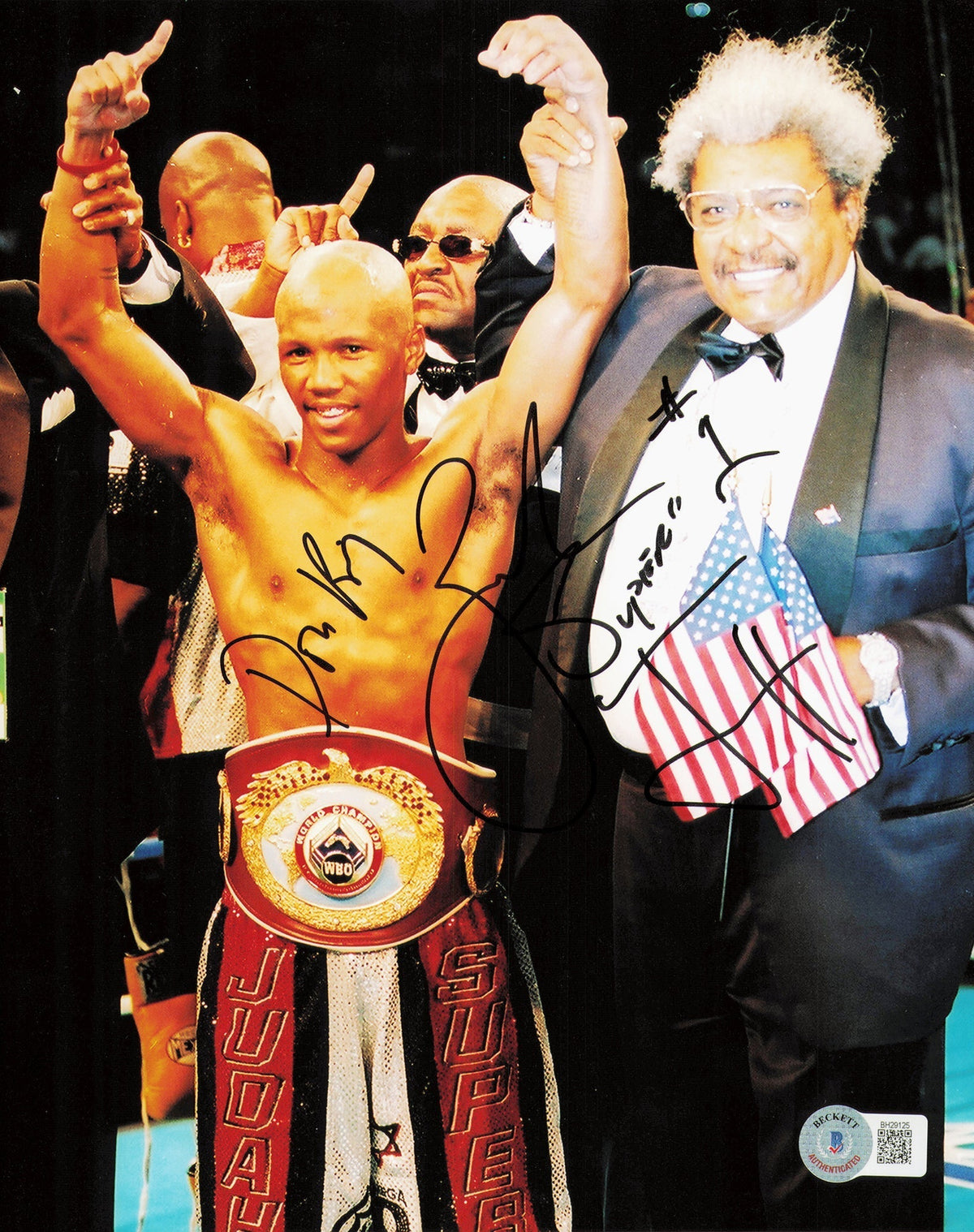 Don King & Zab Judah Autographed 8X10 Photo Beckett Bas Qr #Bh29125