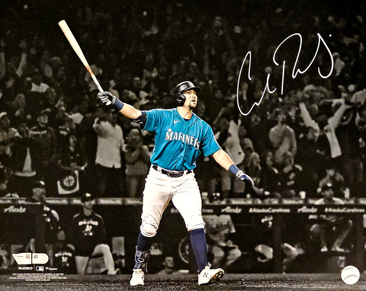 Cal Raleigh Autographed 16X20 Photo Seattle Mariners Drought Ending Walk Off Home Run Fanatics Holo Stock #219624
