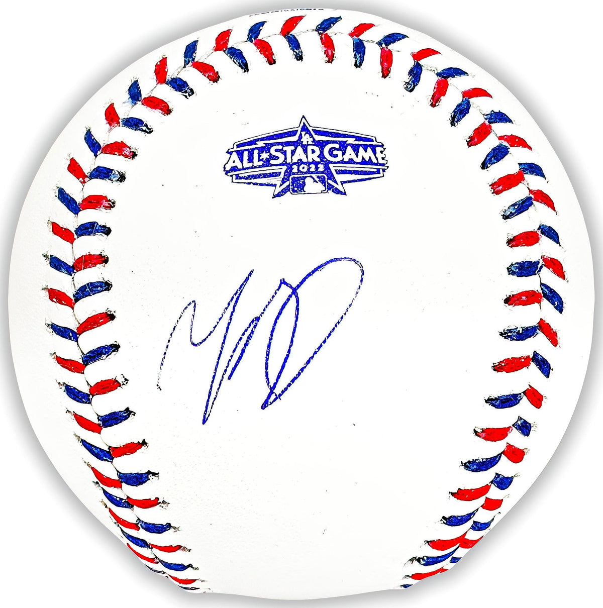 Mookie Betts Autographed Official 2022 All Star Game Logo MLB Game Baseball Los Angeles Dodgers Beckett Bas Qr Stock #218700