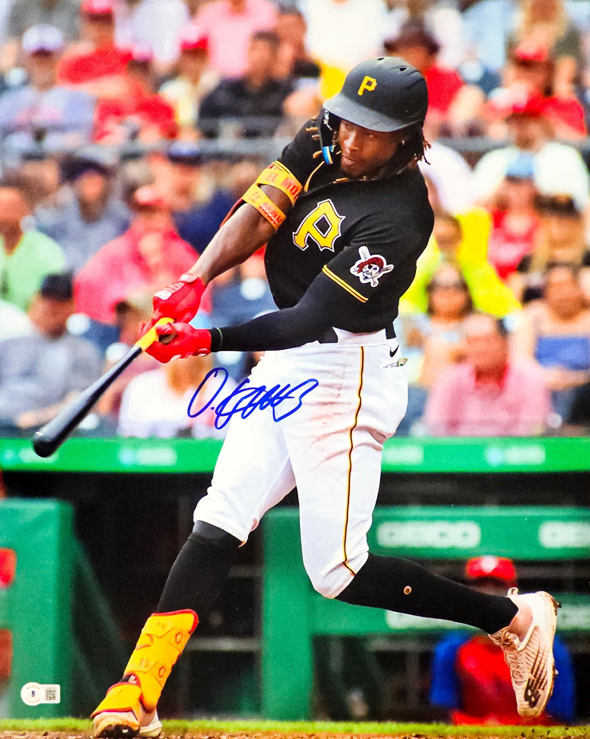Oneil Cruz Autographed 16X20 Photo Pittsburgh Pirates Beckett Bas Qr Stock #218688