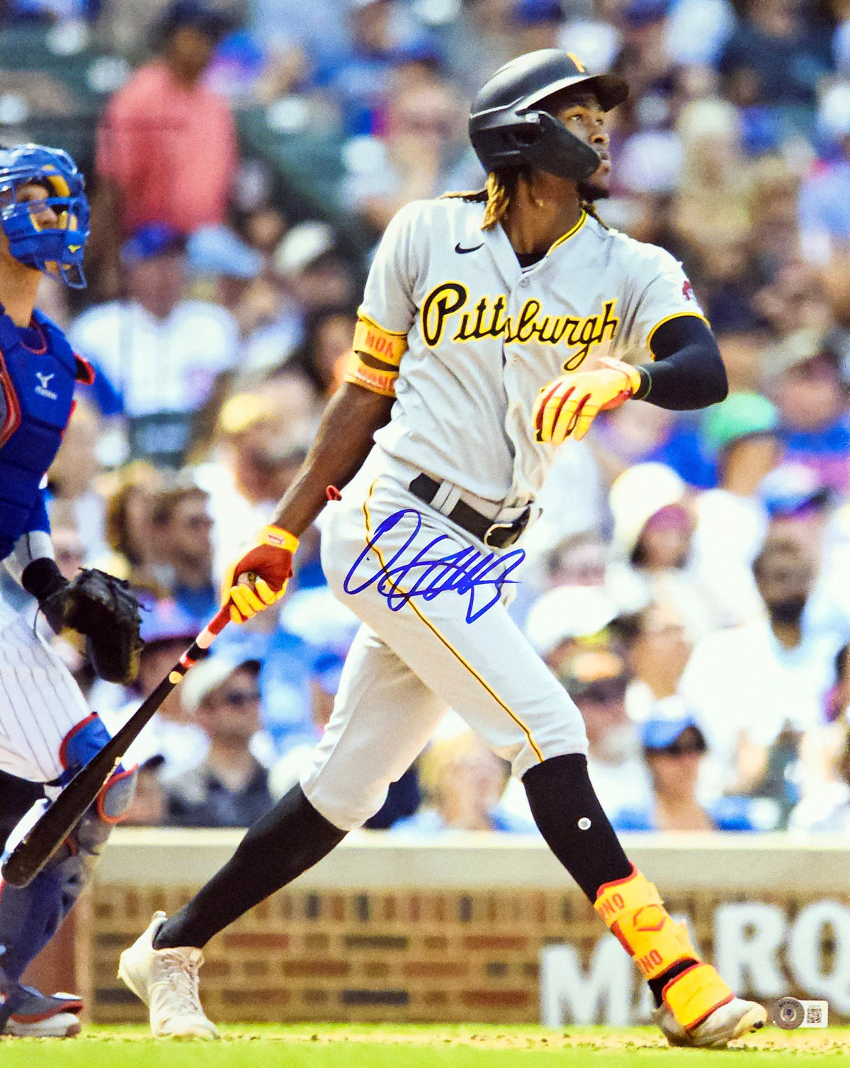 Oneil Cruz Autographed 16X20 Photo Pittsburgh Pirates Beckett Bas Qr Stock #218689