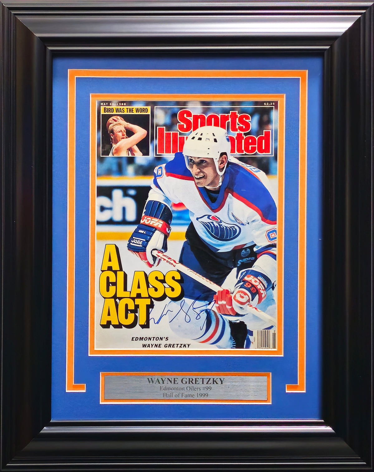 Wayne Gretzky Autographed Framed 8X11 Sports Illustrated Magazine Cover Edmonton Oilers Jsa #As54724