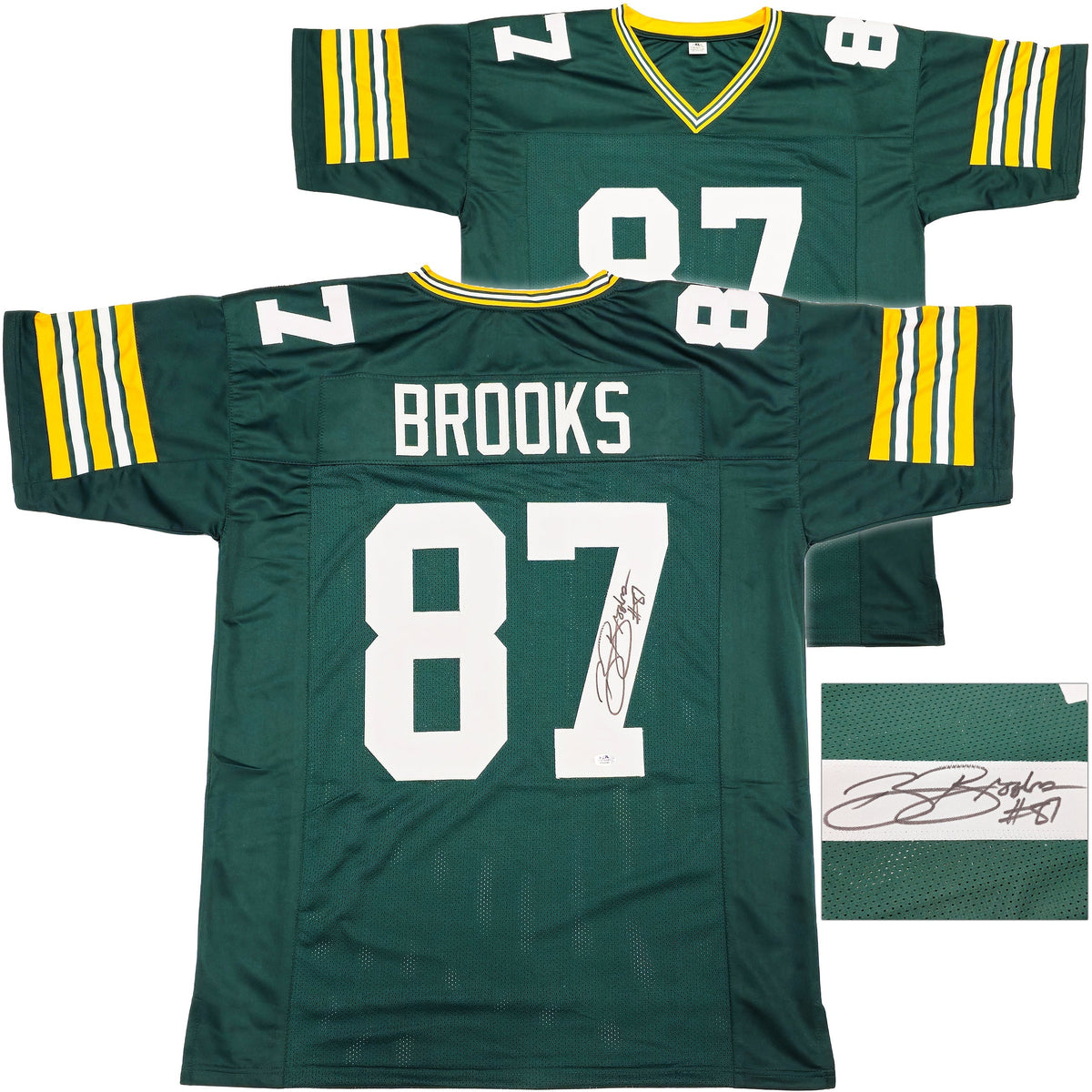Green Bay Packers Robert Brooks Autographed Green Jersey PSA/Dna