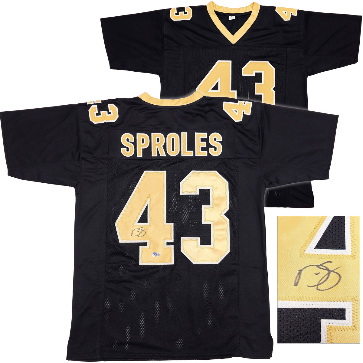 New Orleans Saints Darren Sproles Autographed Black Jersey Beckett Bas Witness