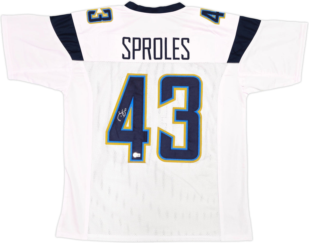 San Diego Chargers Darren Sproles Autographed White Jersey Beckett Bas Witness