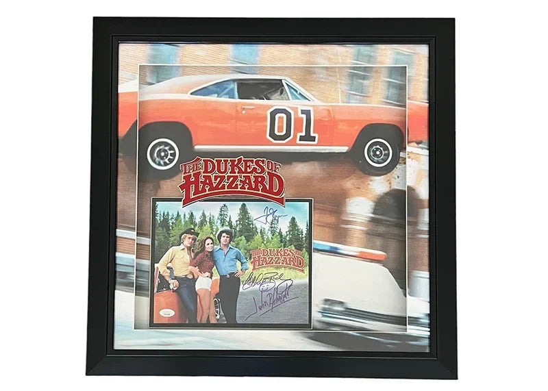 Dukes Of Hazzard Signed 3D Light Up Framed 23X23 Photo (Jsa)