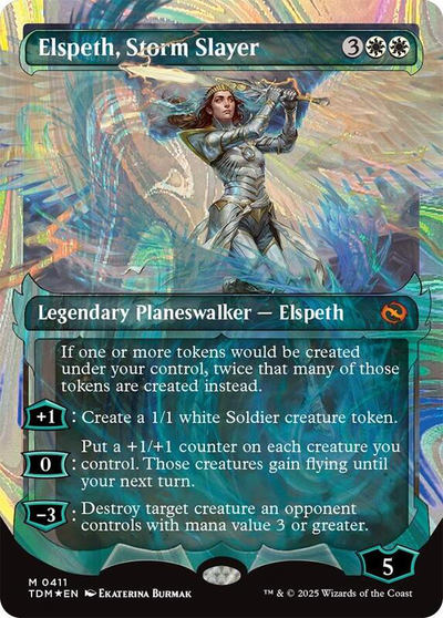 Magic The Gathering Elspeth, Storm Slayer (Showcase) (Halo Foil) - Tarkir: Dragonstorm (Tdm)