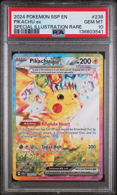 Pokémon PSA 10 Pikachu EX Surging Sparks