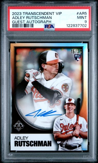 Baseball Topps Adley Rutschman 2023 Topps Transcendent Collection Vip Auto #'D 15/25 PSA 9