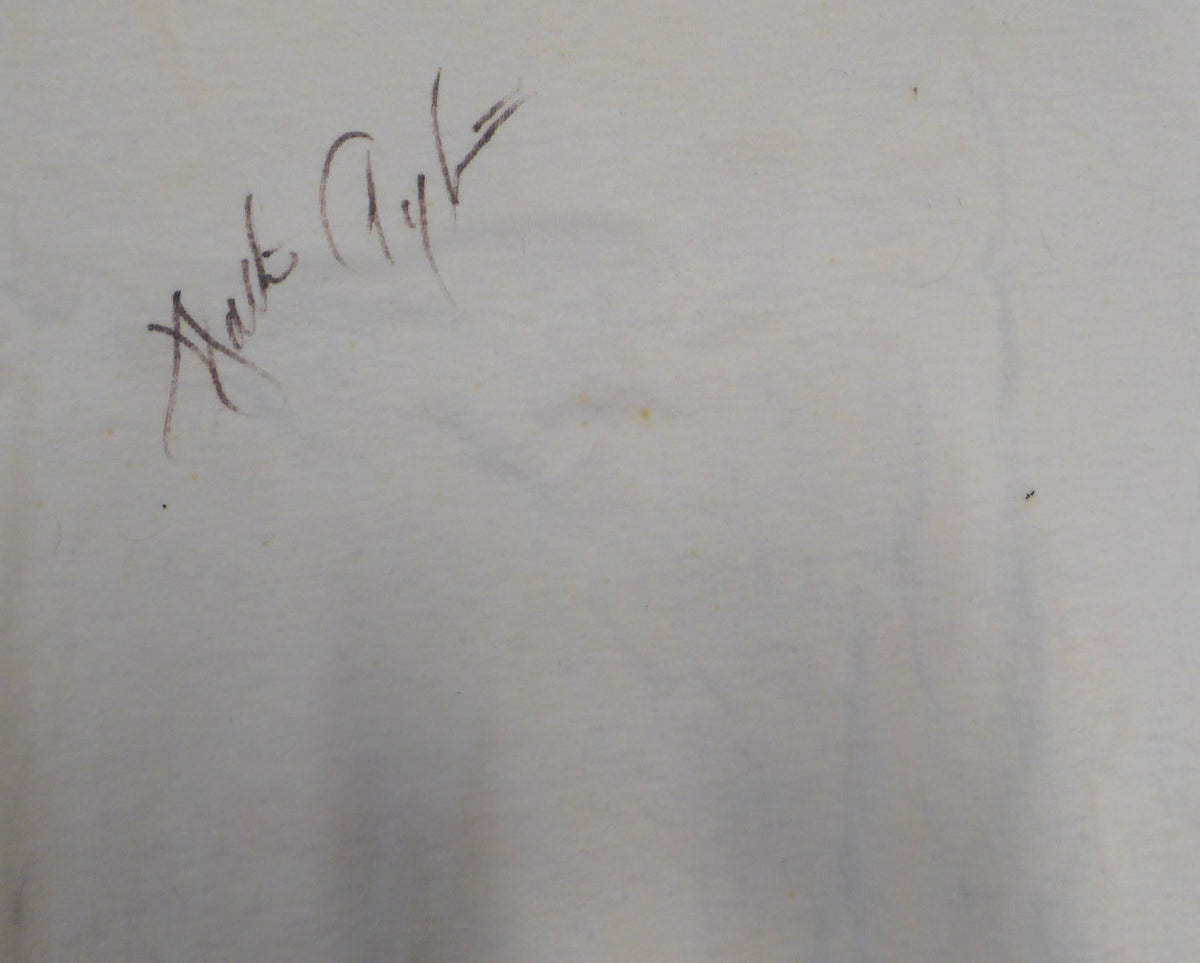 Chicago Bears Walter Payton Autographed White Hanes T-Shirt (Stains) Size M Jsa #Rr11972