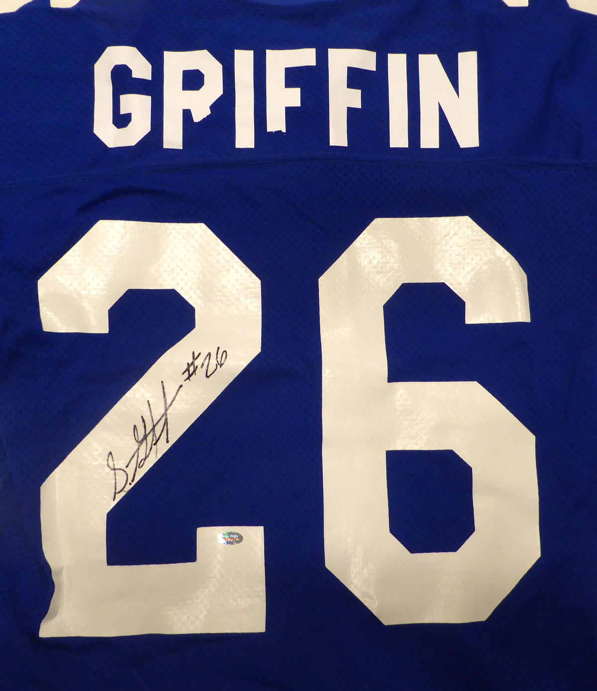 Seattle Seahawks Shaquill Griffin Autographed Blue NFL Custom Wilson Jersey Mcs Holo #81097