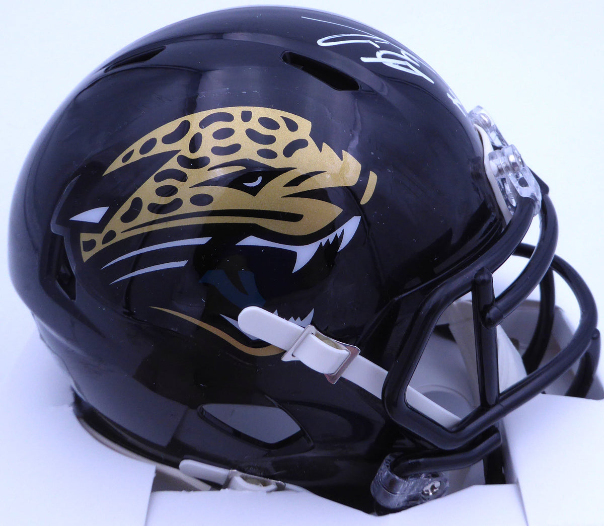 Travis Etienne Autographed Jacksonville Jaguars Black Speed Mini Helmet Beckett Bas Qr #1W453952