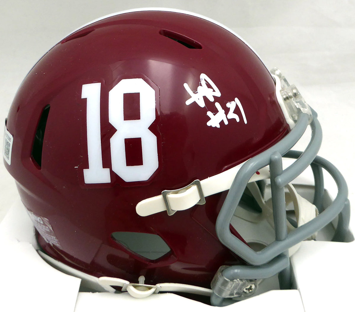 Will Anderson Autographed Alabama Crimson Tide Mini Helmet (Smudge) Beckett Bas Qr #Wu70086