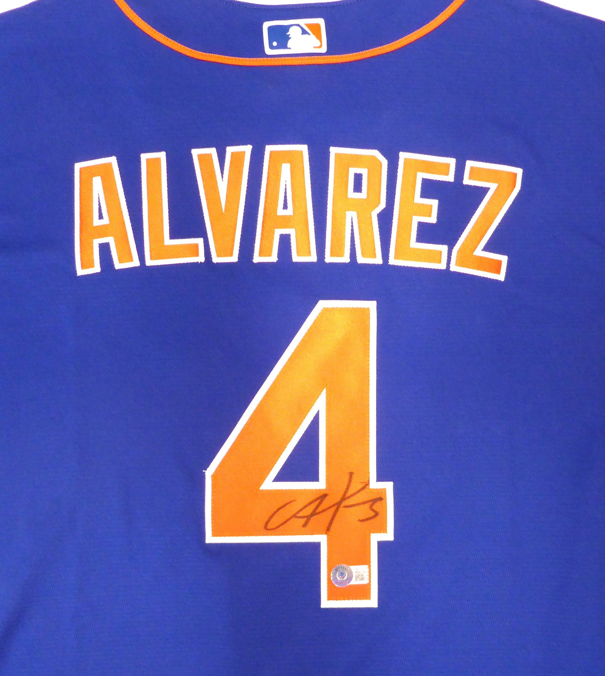 New York Mets Francisco Alvarez Autographed Blue Nike Jersey Size Xl Beckett Bas Qr #W676650