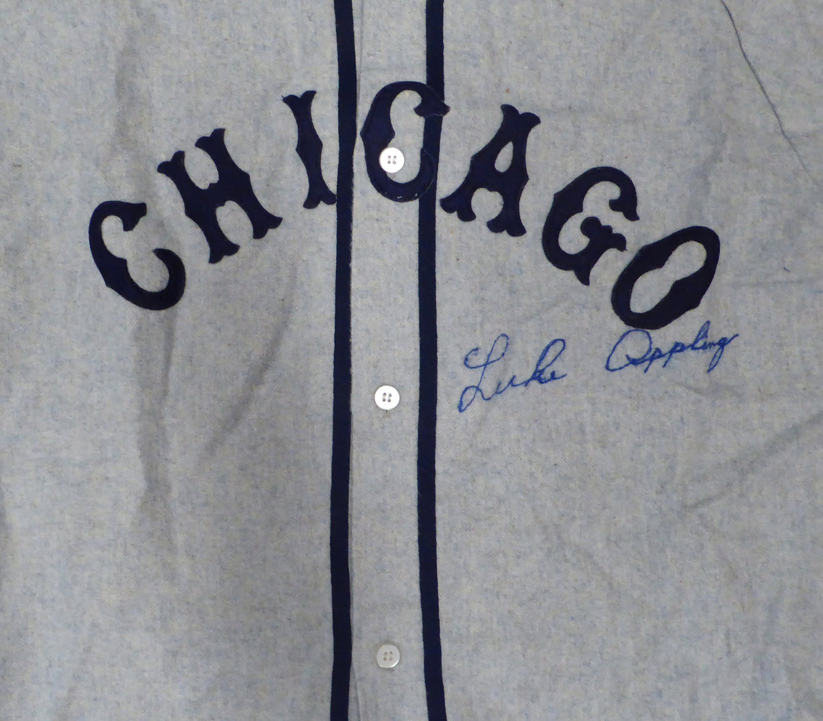 Chicago White Sox Luke Appling Autographed Gray Jersey Jsa #Yy37505